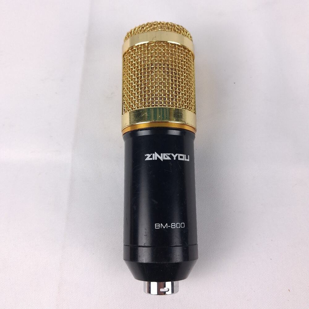 ZINGYOU BM-800 Condenser Microphone Black Gold XLR Studio Vocal Recording